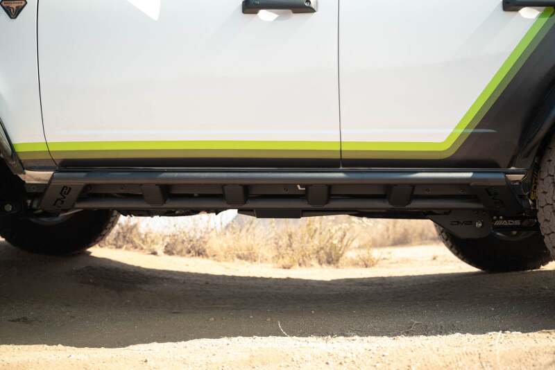 DV8 Offroad 2021+ Ford Bronco (excl. 2 - Door/Raptor) FS - 15 4 - Door Rock Sliders V2 Body Armor & Protection offroad accessory | Iron Ridge Offroad
