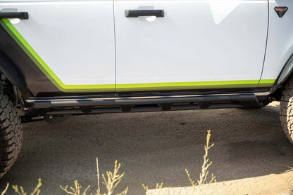 DV8 Offroad 2021+ Ford Bronco (excl. 2 - Door/Raptor) FS - 15 4 - Door Rock Sliders V2 Body Armor & Protection offroad accessory | Iron Ridge Offroad