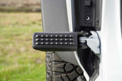 DV8 Offroad 2021+ Ford Bronco Foot Peg Pair - Black Exterior Styling offroad accessory | Iron Ridge Offroad