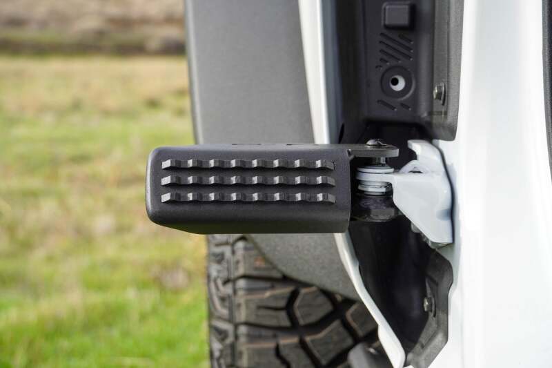 DV8 Offroad 2021+ Ford Bronco Foot Peg Pair - Black Exterior Styling offroad accessory | Iron Ridge Offroad