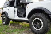 DV8 Offroad 2021+ Ford Bronco Foot Peg Pair - Black Exterior Styling offroad accessory | Iron Ridge Offroad