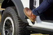 DV8 Offroad 2021+ Ford Bronco Foot Peg Pair - Black Exterior Styling offroad accessory | Iron Ridge Offroad