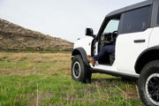 DV8 Offroad 2021+ Ford Bronco Foot Peg Pair - Black Exterior Styling offroad accessory | Iron Ridge Offroad