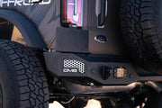 DV8 Offroad 21 - 22 Ford Bronco MTO Series Rear Bumper with Side License Plate Mount and Recovery Points Lights offroad accessory | Iron Ridge Offroad
