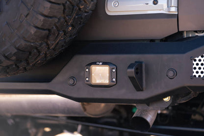 DV8 Offroad 21 - 22 Ford Bronco MTO Series Rear Bumper with Side License Plate Mount and Recovery Points Lights offroad accessory | Iron Ridge Offroad