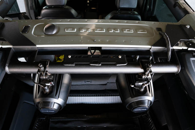 DV8 Offroad 21 - 22 Ford Bronco Rear Speaker and Light Mount Bar BRSB - 01 Lights offroad accessory | Iron Ridge Offroad