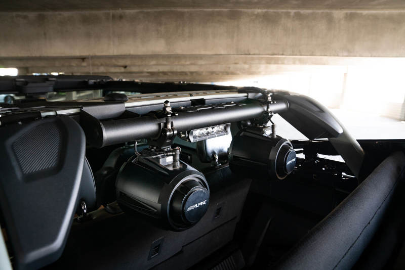 DV8 Offroad 21 - 22 Ford Bronco Rear Speaker and Light Mount Bar BRSB - 01 Lights offroad accessory | Iron Ridge Offroad