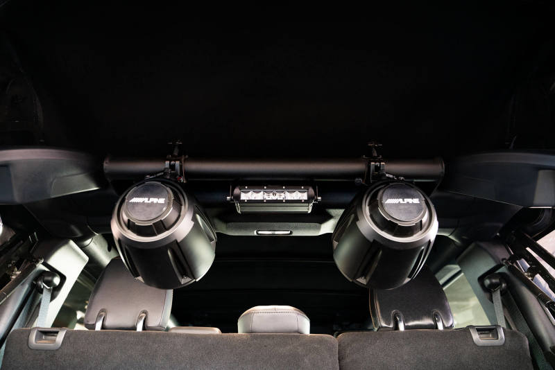 DV8 Offroad 21 - 22 Ford Bronco Rear Speaker and Light Mount Bar BRSB - 01 Lights offroad accessory | Iron Ridge Offroad