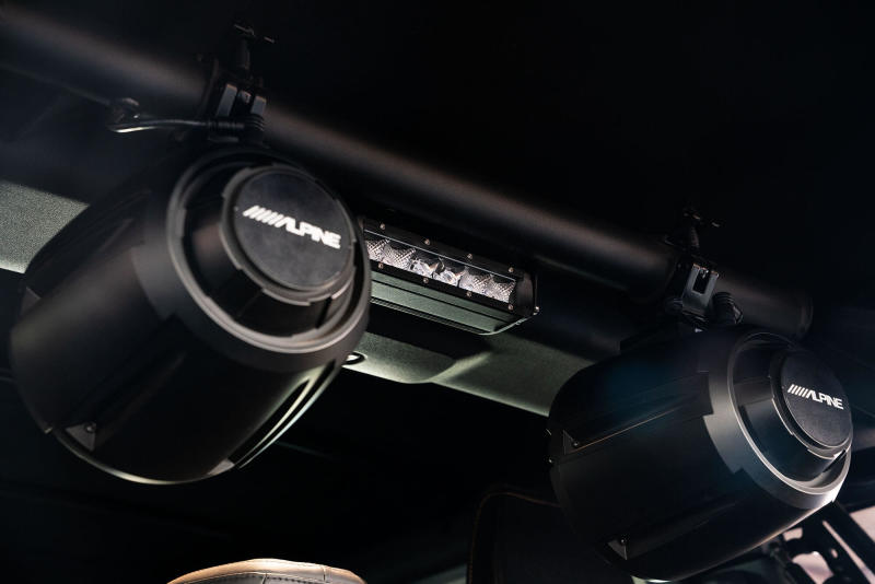 DV8 Offroad 21 - 22 Ford Bronco Rear Speaker and Light Mount Bar BRSB - 01 Lights offroad accessory | Iron Ridge Offroad
