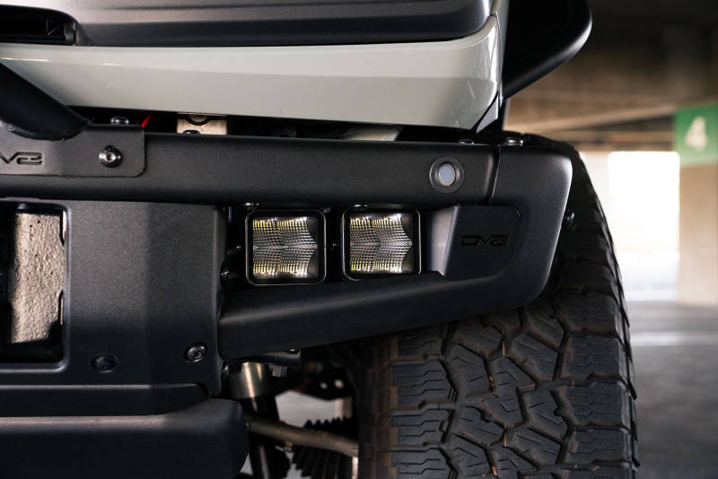 DV8 Offroad 21 - 23 Ford Bronco Factory Bumper Pocket Light Mount Pair for 3 - Inch LED Pod Lights Lights offroad accessory | Iron Ridge Offroad