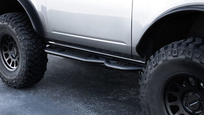 DV8 Offroad 21 - 23 Ford Bronco OE Plus 2 - Door Side Steps Nerf Bars & Running Boards offroad accessory | Iron Ridge Offroad