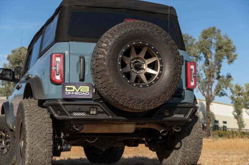 DV8 Offroad 21 - 24 Ford Bronco Tire Carrier Roofs & Roof Accessories offroad accessory | Iron Ridge Offroad
