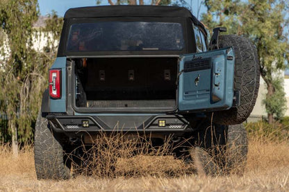 DV8 Offroad 21 - 24 Ford Bronco Tire Carrier Roofs & Roof Accessories offroad accessory | Iron Ridge Offroad