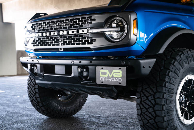 DV8 Offroad Front Bumper License Plate Relocation Bracket for Ford Bronco (Part Number LPBR - 02) Exterior Styling offroad accessory | Iron Ridge Offroad