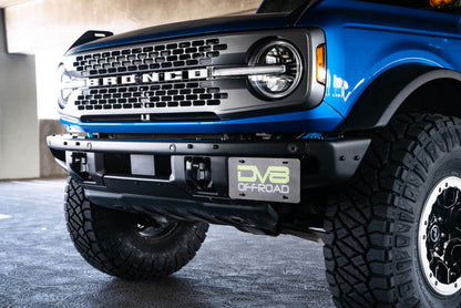 DV8 Offroad Front Bumper License Plate Relocation Bracket for Ford Bronco (Part Number LPBR - 02) Exterior Styling offroad accessory | Iron Ridge Offroad