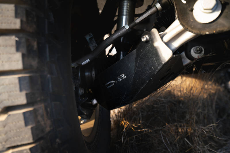 DV8 Offroad Front Lower Control Arm Skid Plate for 2021 - 2023 Ford Bronco Body Armor & Protection offroad accessory | Iron Ridge Offroad