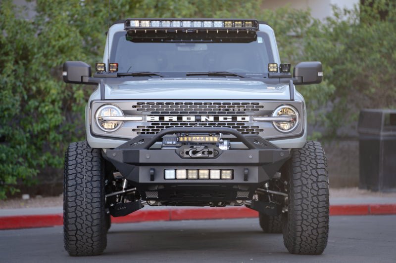 DV8 Offroad Front Lower Control Arm Skid Plate for 2021 - 2023 Ford Bronco Body Armor & Protection offroad accessory | Iron Ridge Offroad