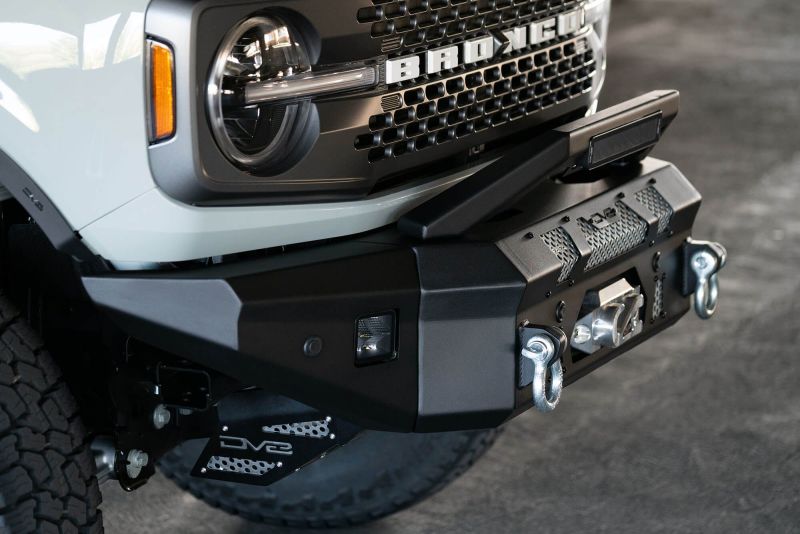 DV8 Offroad LBUN - 01 Bull Bar Add - On for Ford Bronco with 13 - Inch Elite Series Light Bar Mount Bumpers offroad accessory | Iron Ridge Offroad