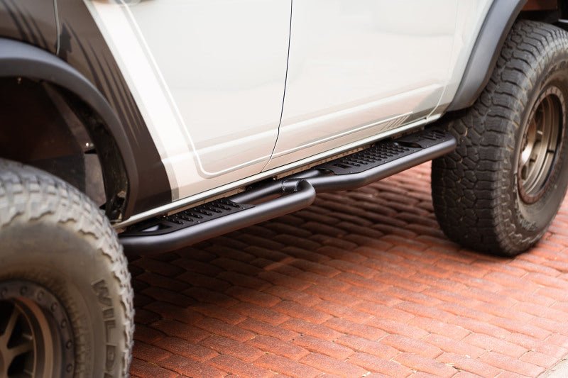DV8 Offroad OE Plus Series Side Steps for 2021 - 2025 Ford Bronco 4 - Door - Easy Install, Durable Steel Construction Nerf Bars & Running Boards offroad accessory | Iron Ridge Offroad
