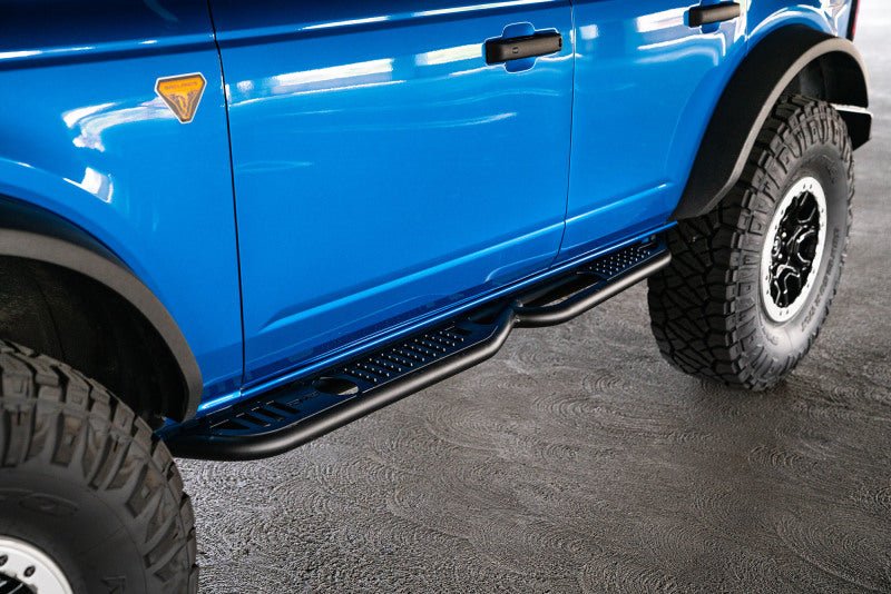 DV8 Offroad OE Plus Series Side Steps for 2021 - 2025 Ford Bronco 4 - Door - Easy Install, Durable Steel Construction Nerf Bars & Running Boards offroad accessory | Iron Ridge Offroad
