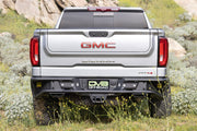DV8 Offroad Rear Bumper | Chevrolet Silverado 1500 / GMC Sierra 1500 (19-25) (RBCS1-04) Bumpers, Grilles & Guards offroad accessory | Iron Ridge Offroad