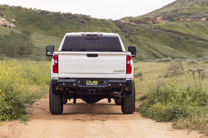 DV8 Offroad Rear Bumper | Chevrolet Silverado 2500HD / GMC Sierra 3500HD (20-23) (RBCS2-03) Bumpers, Grilles & Guards offroad accessory | Iron Ridge Offroad