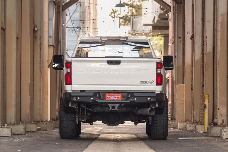 DV8 Offroad Rear Bumper | Chevrolet Silverado 2500HD / GMC Sierra 3500HD (20-23) (RBCS2-03) Bumpers, Grilles & Guards offroad accessory | Iron Ridge Offroad