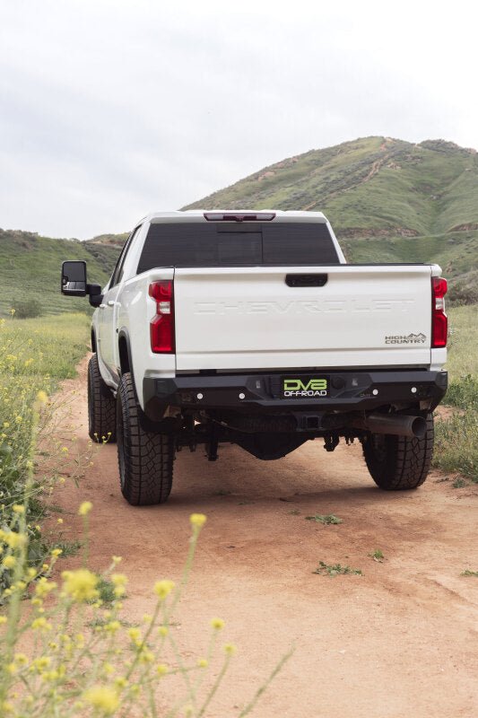 DV8 Offroad Rear Bumper | Chevrolet Silverado 2500HD / GMC Sierra 3500HD (20-23) (RBCS2-03) Bumpers, Grilles & Guards offroad accessory | Iron Ridge Offroad