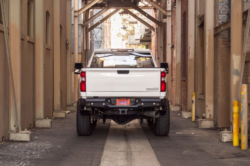 DV8 Offroad Rear Bumper | Chevrolet Silverado 2500HD / GMC Sierra 3500HD (20-23) (RBCS2-03) Bumpers, Grilles & Guards offroad accessory | Iron Ridge Offroad