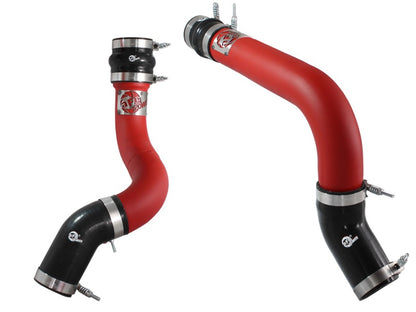 aFe BladeRunner 3in Red Intercooler Tubes Kit | Ram Diesel 6.7L (13-14) (46-20134-R)
