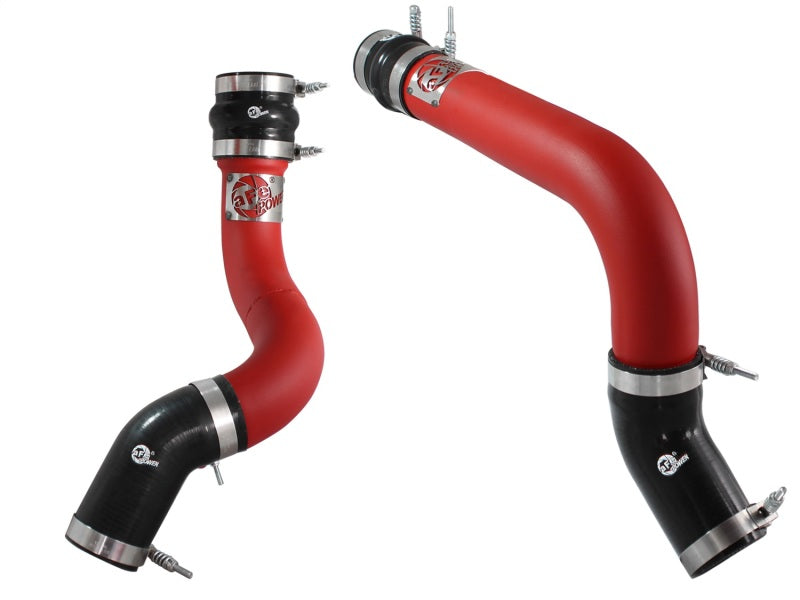 aFe BladeRunner 3in Red Intercooler Tubes Kit | Ram Diesel 6.7L (13-14) (46-20134-R)