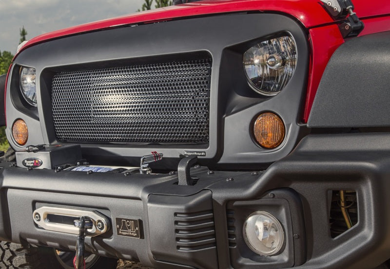 Rugged Ridge Spartan Satin Black Grille: Fits Most Jeep Wrangler Models (2007-2018)