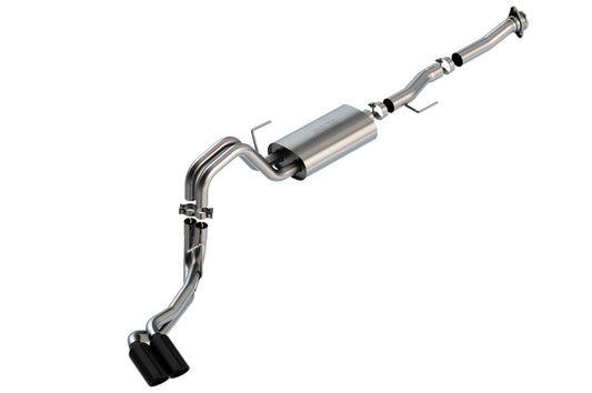 Borla 5.0L 2dr RC SB (122.8 WB) XL/XLT 3/2.25 DSE Cat-Back S-Type Black Chrome Tips | Ford F-150 (21) (BC140876BC)