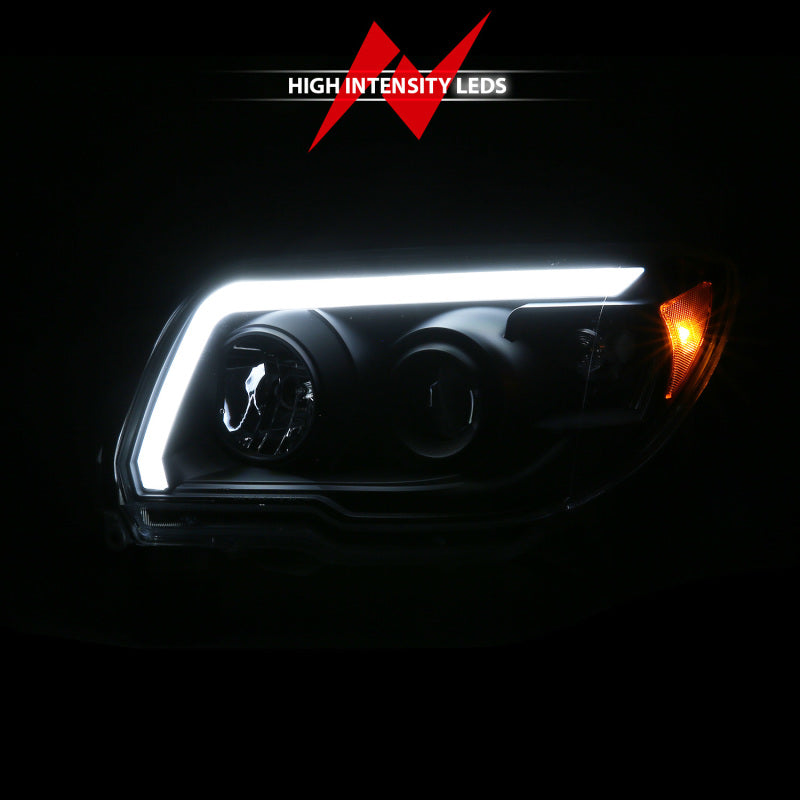 ANZO LED Bar Projector Plank Style Black Headlights | Toyota 4Runner (06-09) (111616)
