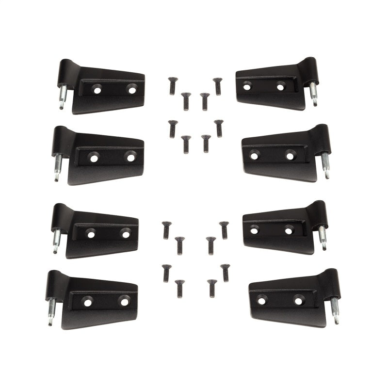 Rugged Ridge Black Powder Coated Door Hinge Kit: Fits Most Jeep Wrangler JK Models (2007-2018)