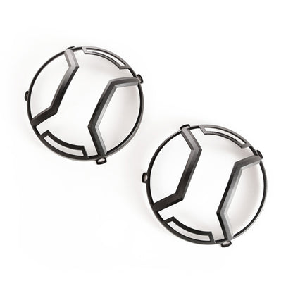 Rugged Ridge Textured Black Elite Headlight Euro Guards: Fits Most Jeep Wrangler Models (2007-2018)