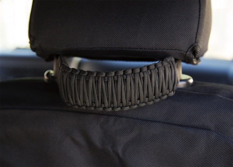 Rugged Ridge Paracord A-Pillar & Seat Mount Grab Handle (PAIR): Jeep Wrangler (07-18) - Black