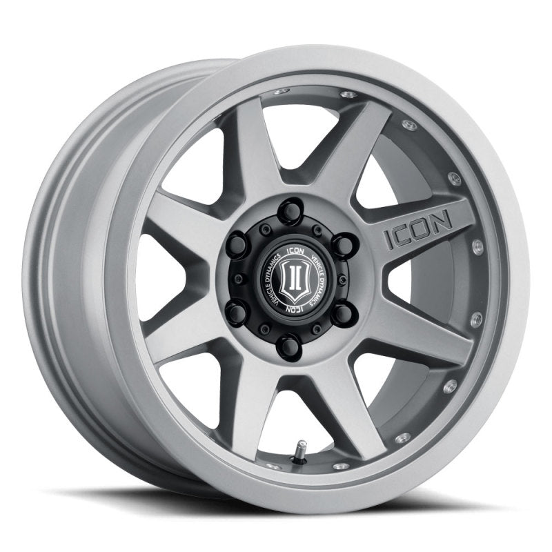 ICON Rebound Pro 17x8.5 5x5 -6mm Offset Titanium Wheel | Jeep Gladiator JT / Wrangler JL / Wrangler JK (20-25 / 18-25 / 07-18) (21817857345TT)