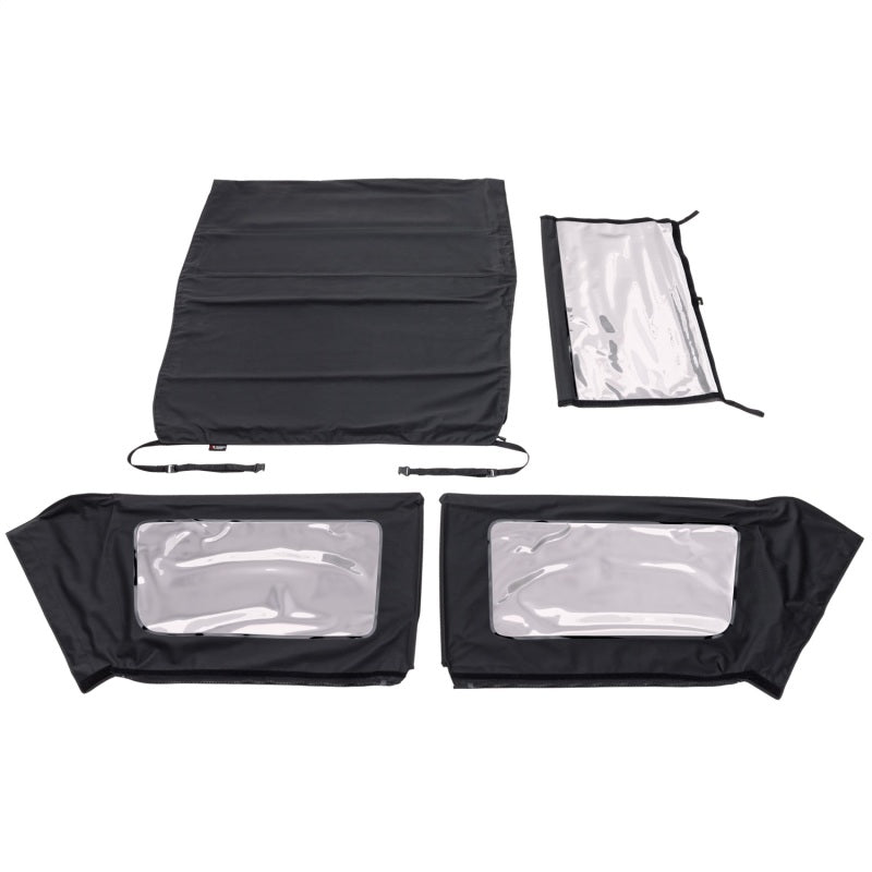 Rugged Ridge Voyager Frameless Soft Top: Fits Most Jeep Wrangler Models (2007-2018) - Black Diamond