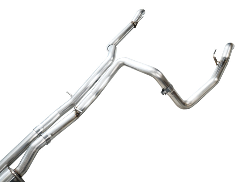 AWE Tuning 4th Gen GM 1500 6.2L Catback Split Rear Exit (w/ Bumper Cutouts) - OE Tips (3015-31202)