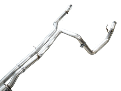 AWE Tuning 4th Gen GM 1500 6.2L Catback Split Rear Exit (w/ Bumper Cutouts) - OE Tips (3015-31202)