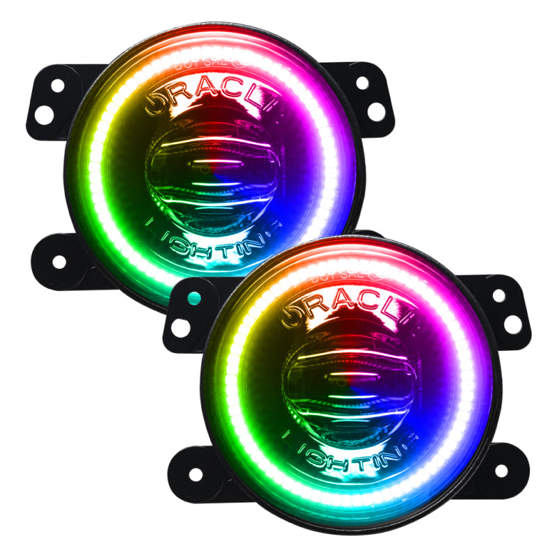 ORACLE Lighting Hi-Perf LED Fog Lights (FRONT): Jeep Wrangler / Gladiator (07-26) - Black