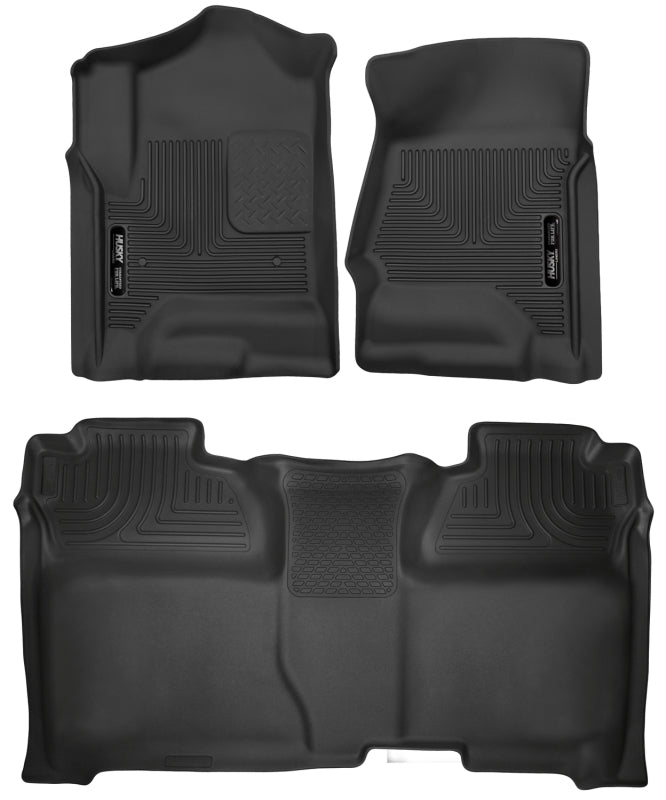 Husky Liners X-Act Contour Floor Liners | Chevrolet Silverado Crew Cab (14-18) / Toyota Tacoma (12-15, 20-23)