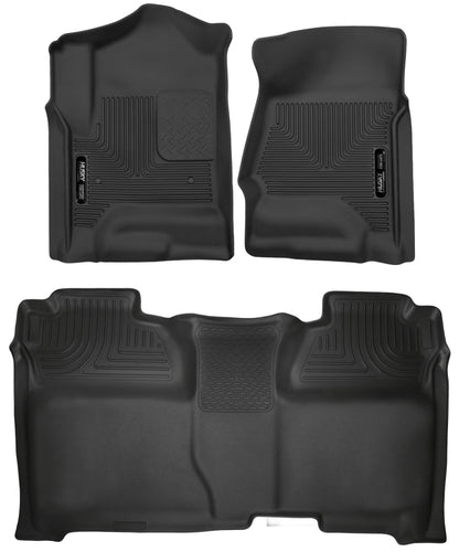 Husky Liners X-Act Contour Floor Liners | Chevrolet Silverado Crew Cab (14-18) / Toyota Tacoma (12-15, 20-23)