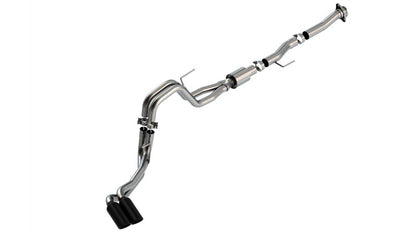 Borla 5.0L 2dr RC SB (122.8 WB) XL/XLT 3/2.25 DSE Cat-Back ATAK Black Chrome Tips | Ford F-150 (21) (BC140877BC)