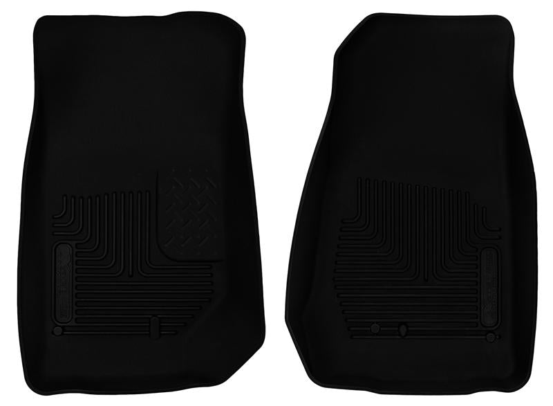 Husky Liners Black Front Floor Liners: Jeep Wrangler (2007-2017) / Wrangler JK (2018)