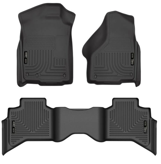 Husky Liners Black WeatherBeater Floor Liners (F&R): Dodge Ram 1500 / 1500 Classic (09-24)