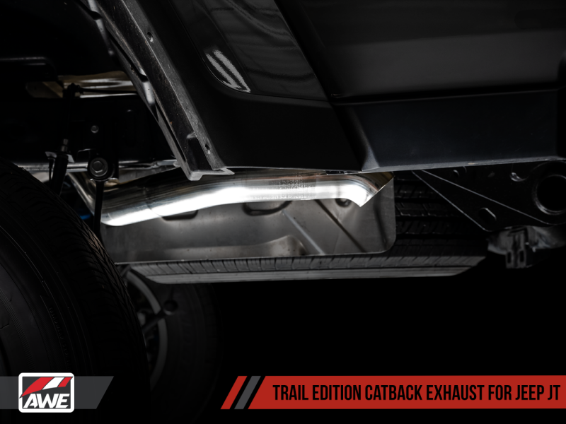 AWE Trail Edition Cat-Back Exhaust (Single Turn-Down Exit): Jeep Gladiator 3.6L V6 2020 - 2025