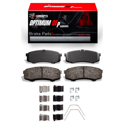 R1 Concepts Rear OE Brake Pads & Hardware Kit | Toyota 4Runner (03-24) (2551-0606-01)