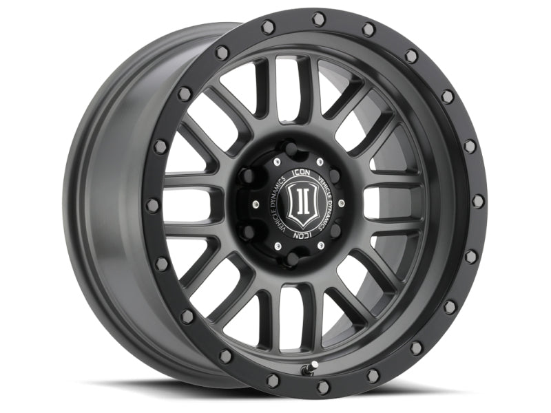 ICON 17x8.5 6x5.5 0mm Offset 4.75in BS Titanium Wheel | Ford Bronco (21-26) (1217858347TT)